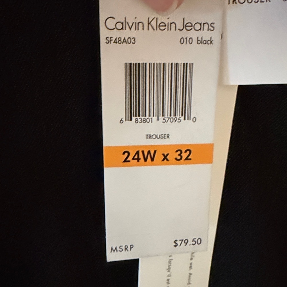 Calvin Klein Women’s Plus Black Denim Trouser Jeans High Rise Size 24W - Picture 4 of 8